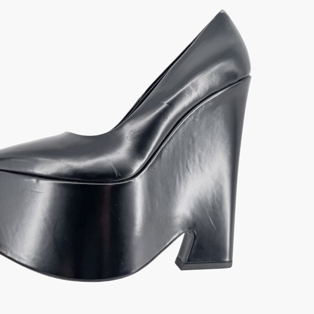 Versace Black Patent Platform Pumps - Picture 9 of 16